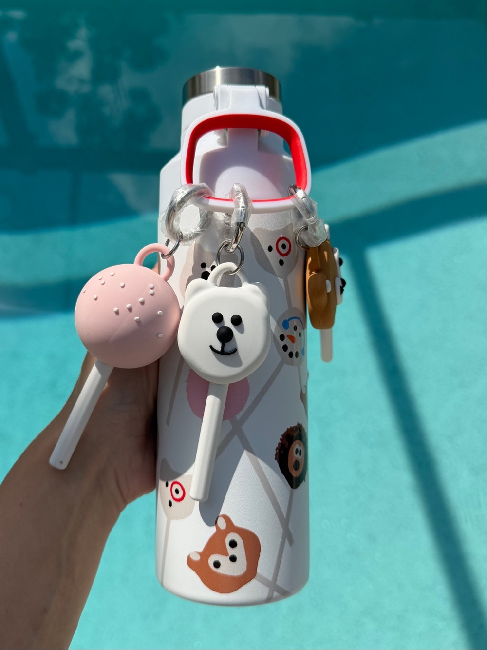 NEW Starbucks Target Exclusive Cake Pop Water Bottle 16oz Bear Charms 2026